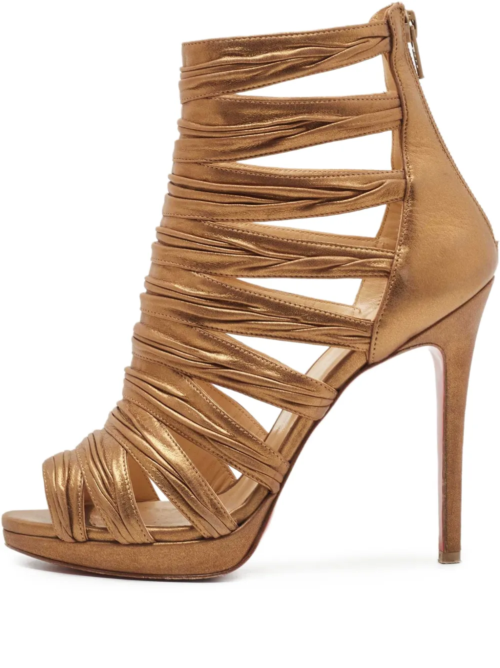 Pre-owned Christian Louboutin 120mm Leather Sandals