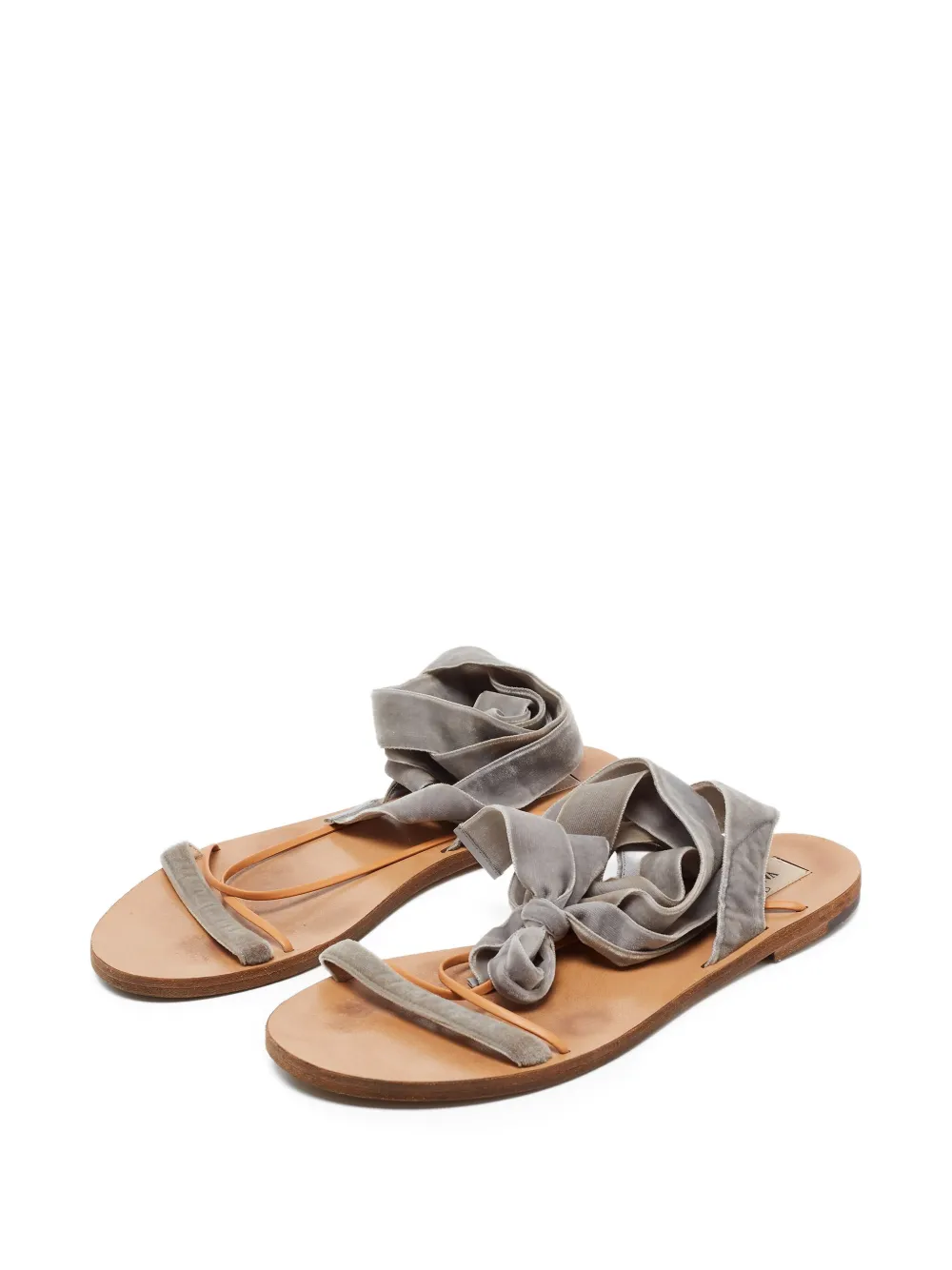 Valentino Garavani Pre-Owned Fluwelen sandalen - Grijs
