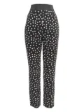 Dolce & Gabbana Pre-Owned polka-dot crepe trousers - Black
