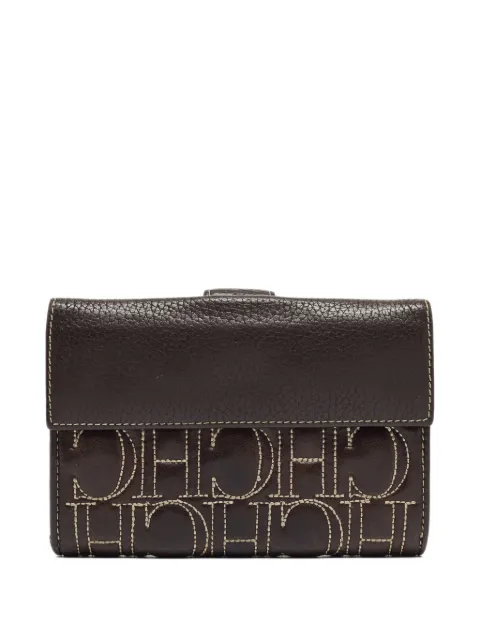 Carolina Herrera Vintage cartera con costuras del logo y de archivo