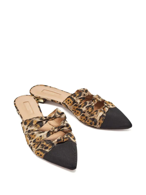 Aquazzura Tiger-Print Slip-On Flats in Brown and Black Aquazzura Loafer Flats for Women for sale | eBay main image 4