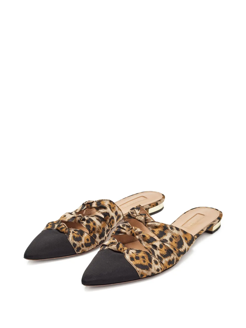 Aquazzura pre-owned leopard-print mules | Image 2