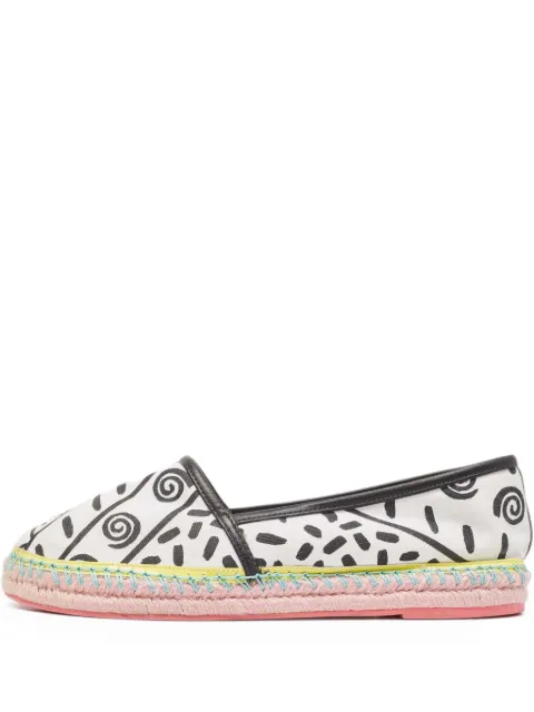 Sophia Webster pre-owned printed flat espadrilles