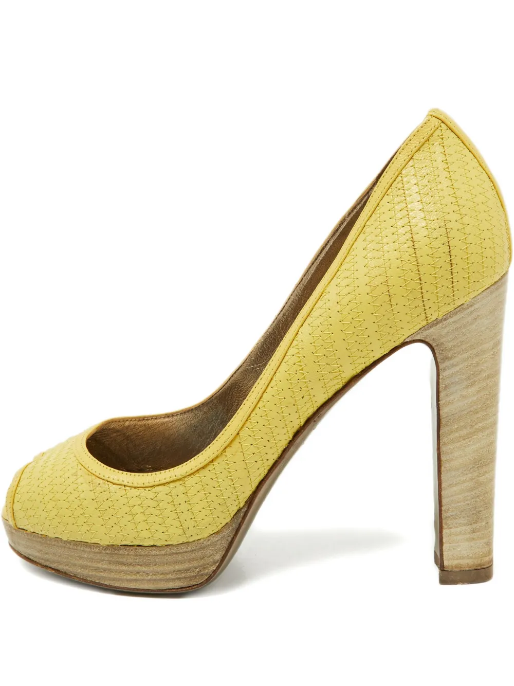 Pre-owned Valentino Garavani 130mm Platform Leather Pumps