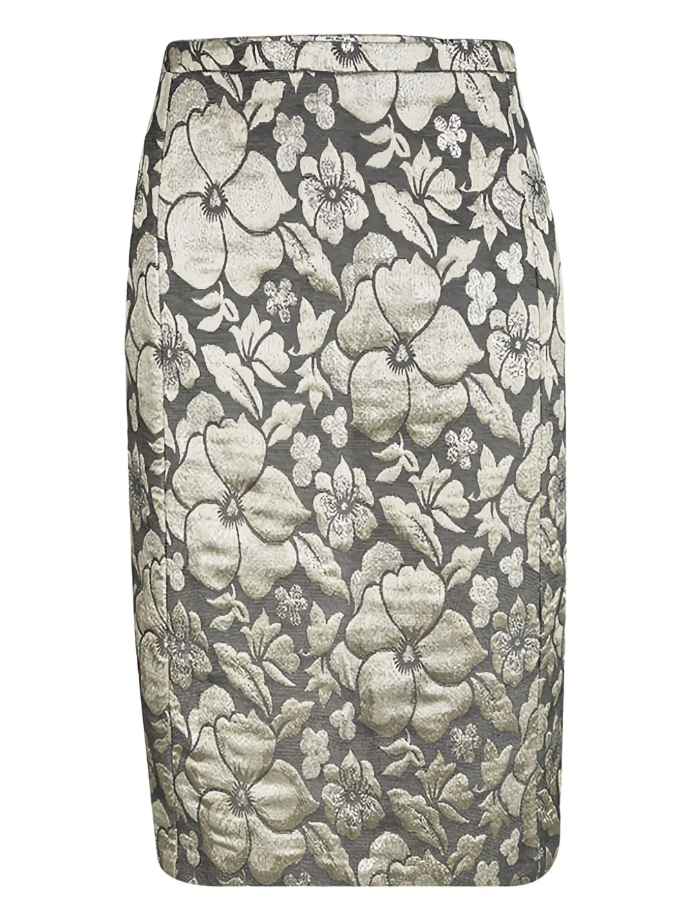 Miu Miu Pre-Owned falda con motivo floral en jacquard | gris | Image 1