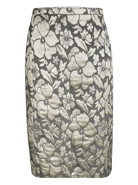 Miu Miu Pre-Owned floral jacquard skirt