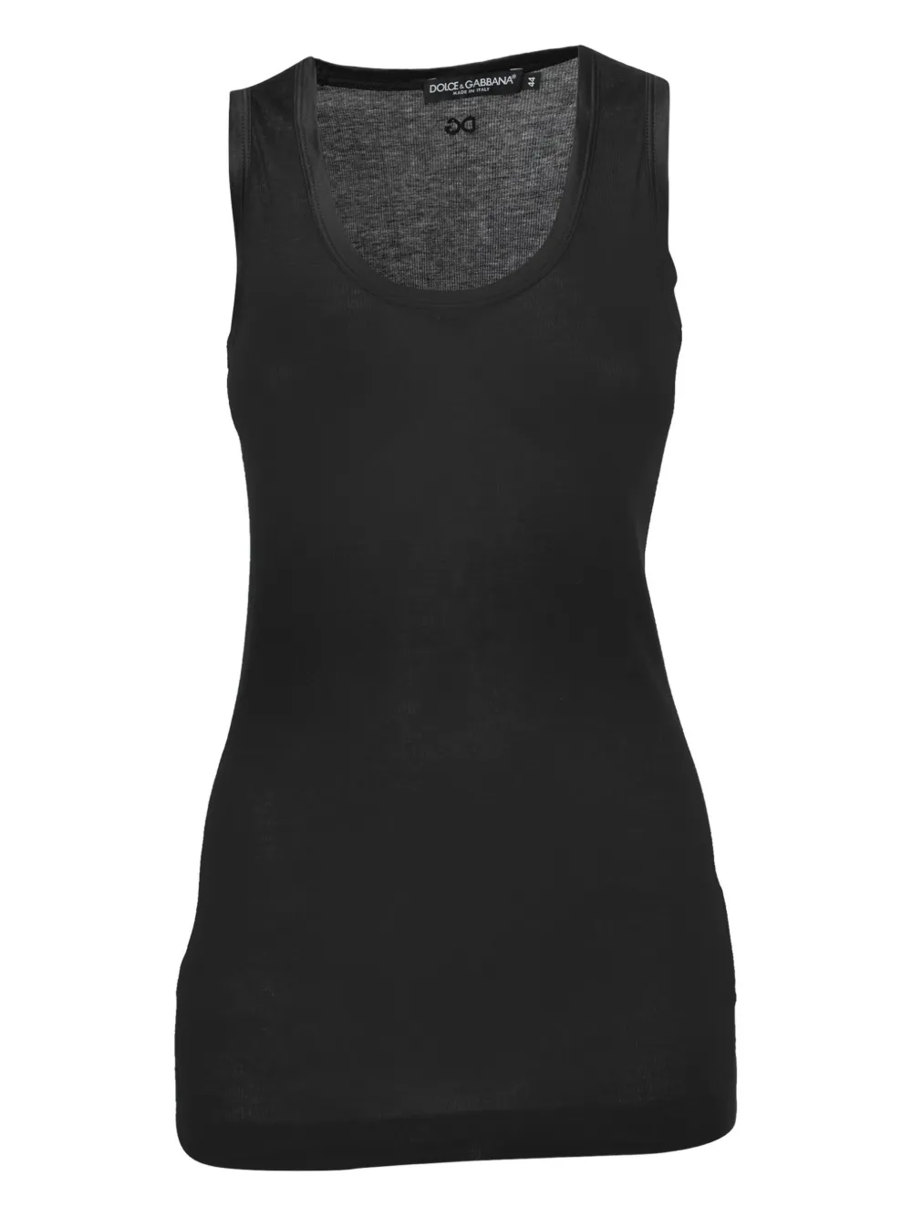 Dolce & Gabbana Pre-Owned top de algodón de canalé | negro | Image 1