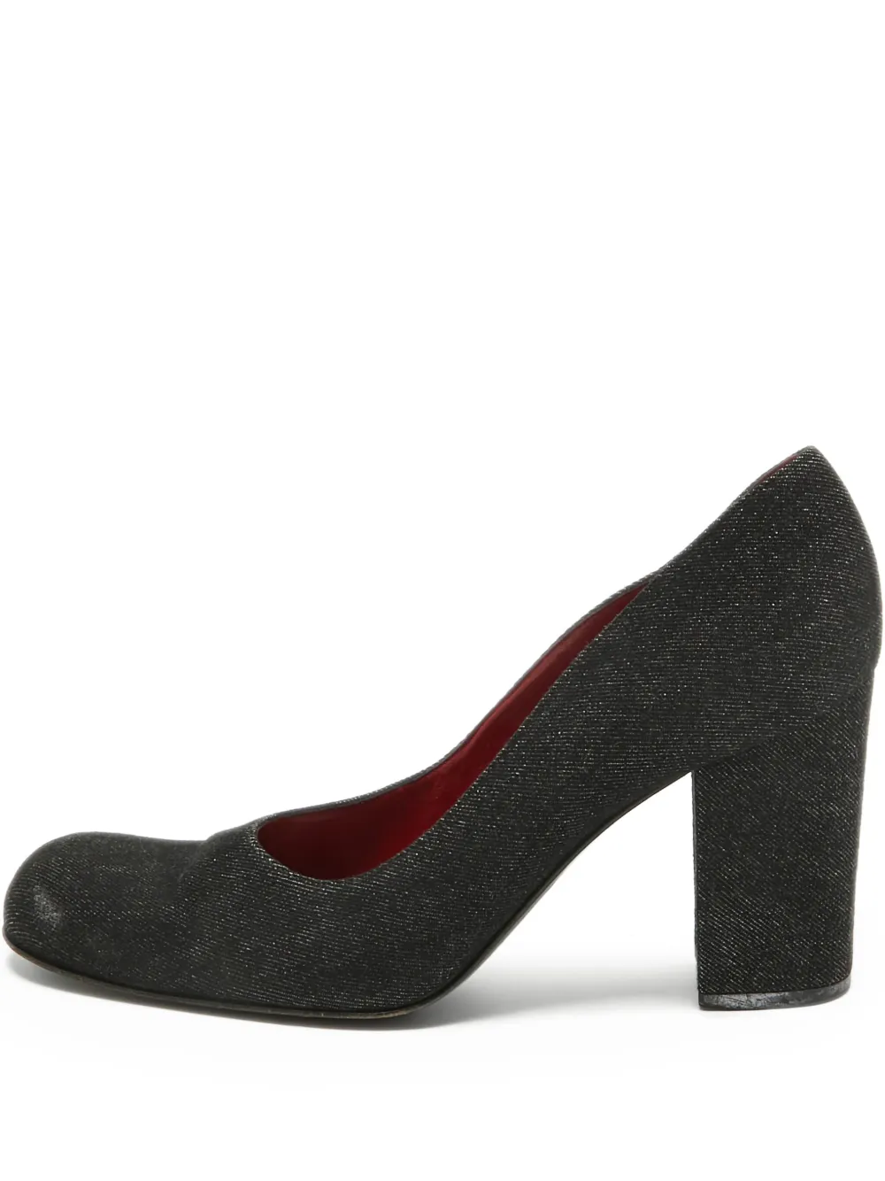 Dolce & Gabbana Pre-Owned 95mm leather block-heel pumps | Black | Image 1
