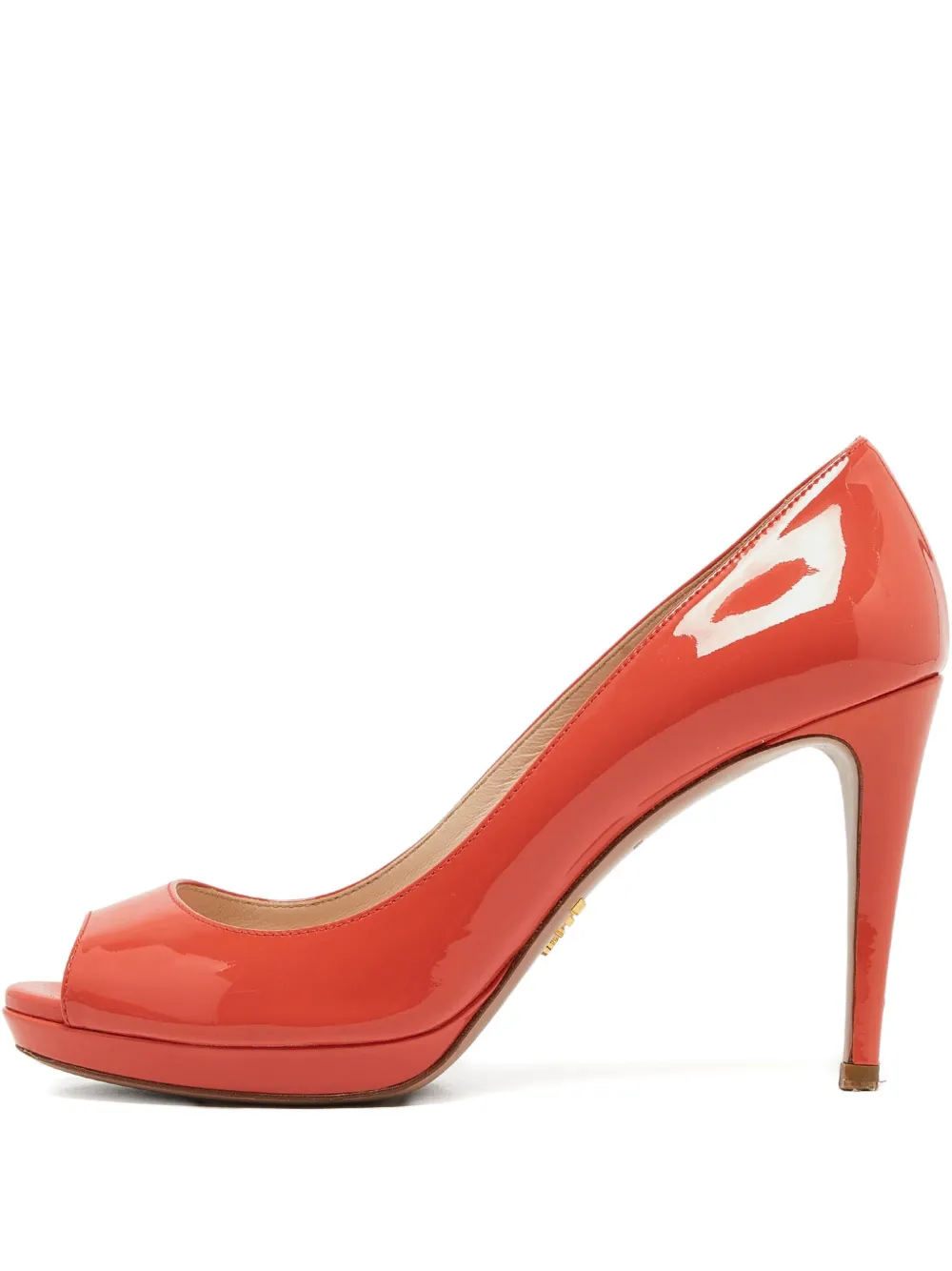 Prada Pre-Owned patent leather peep-toe pumps | Pink | Image 1
