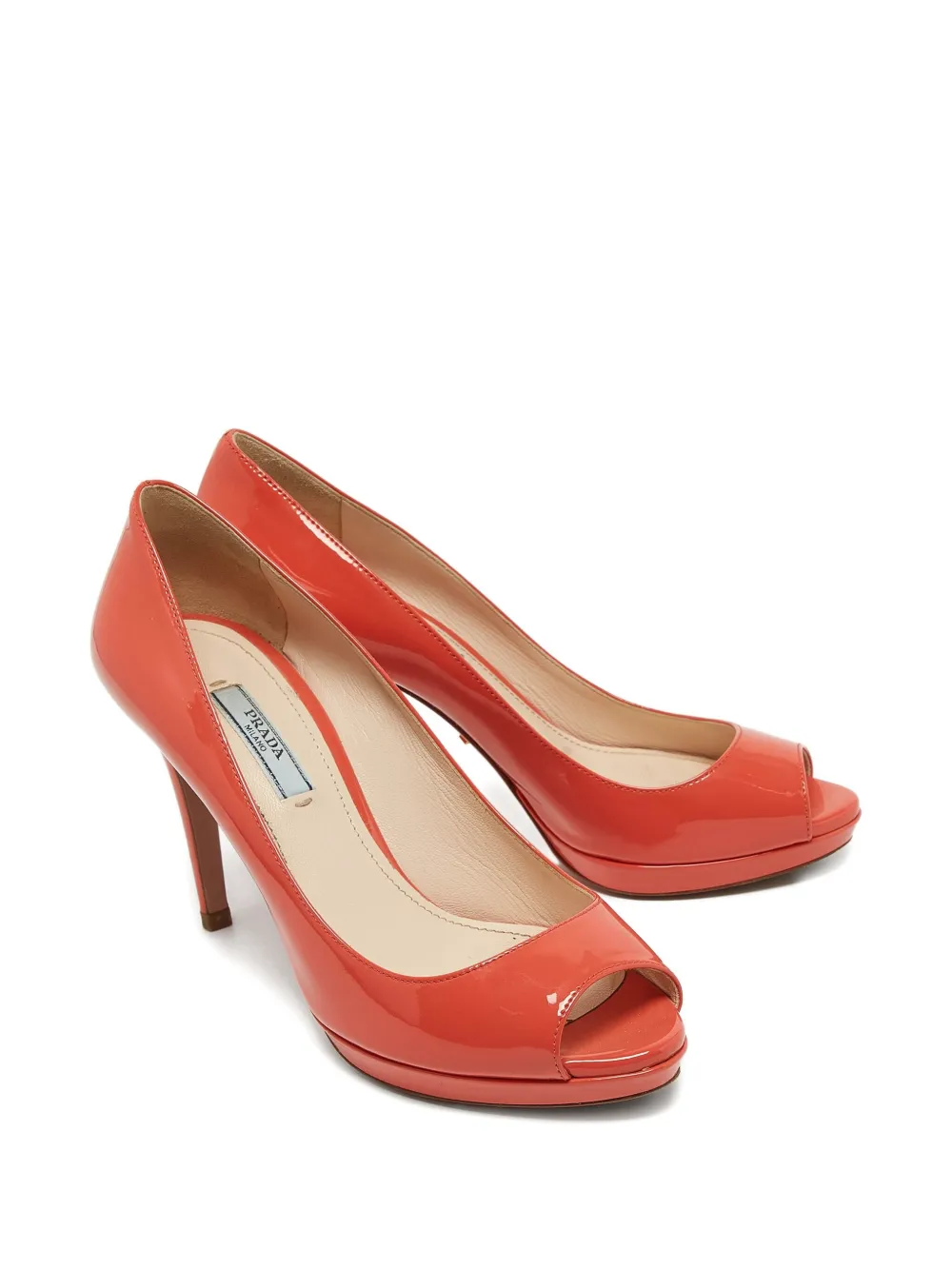 Prada Pre-Owned patent leather peep-toe pumps | Image 2