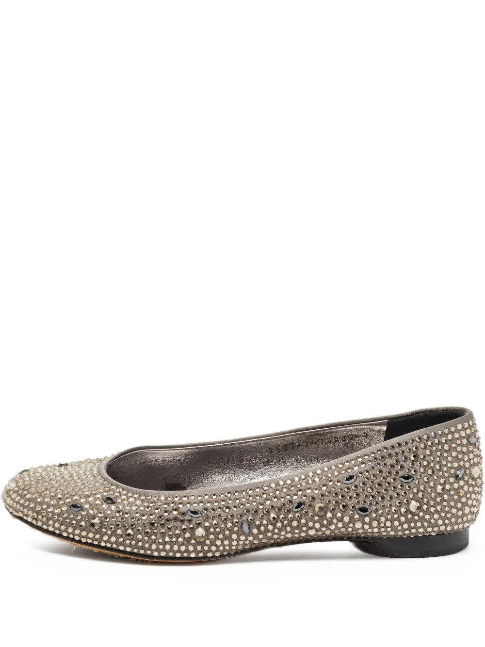 Gina crystal-embellishment ballet flats | Grey | Image 1