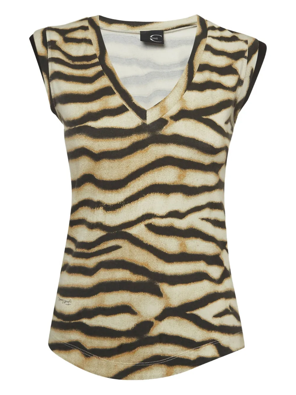 Just Cavalli Vintage アニマルパターン トップ - ブラウン Just Cavalli Vintage アニマルパターン トップ - ブラウン