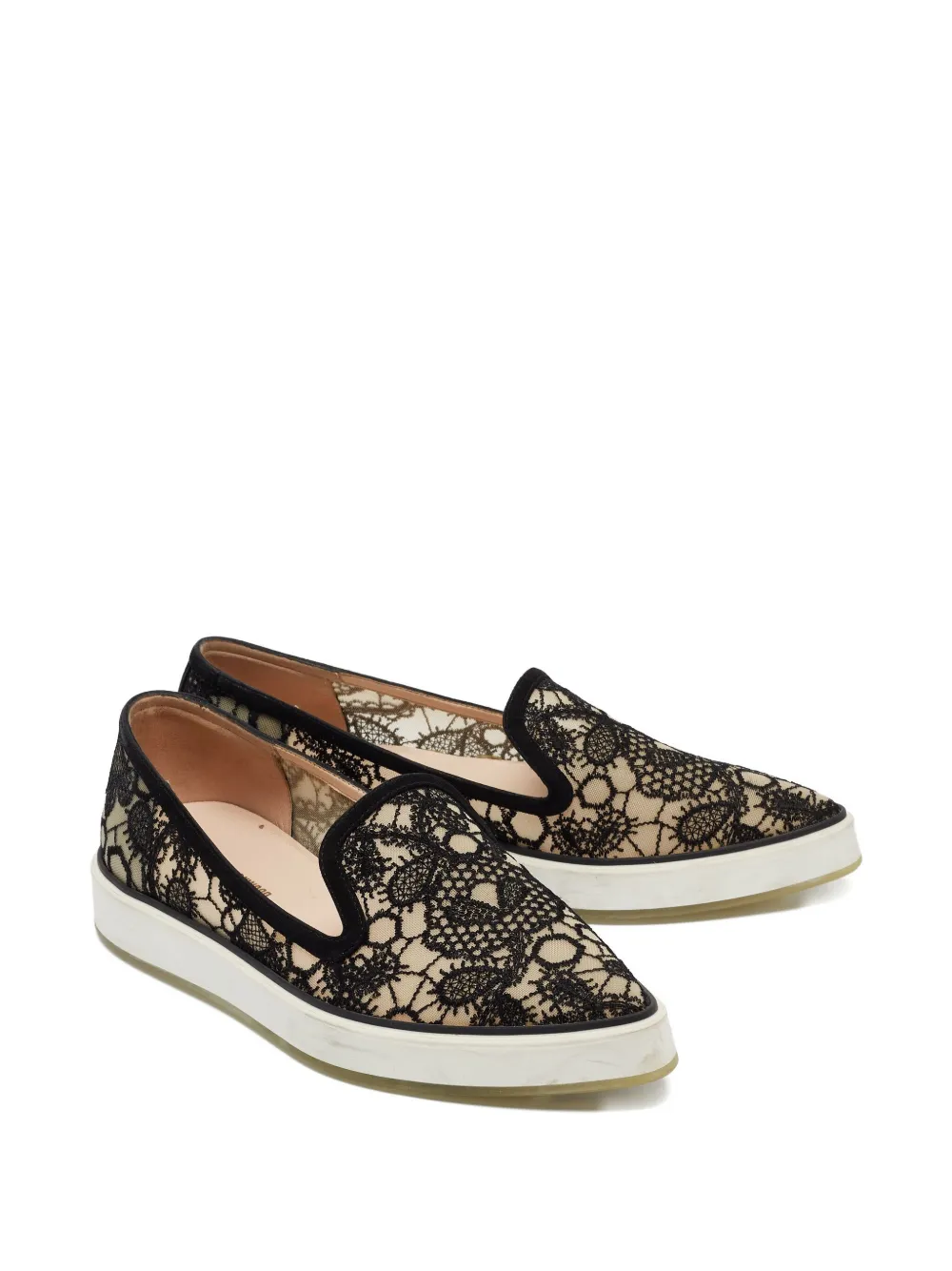 Nicholas Kirkwood Alona sneakers met kant - Zwart