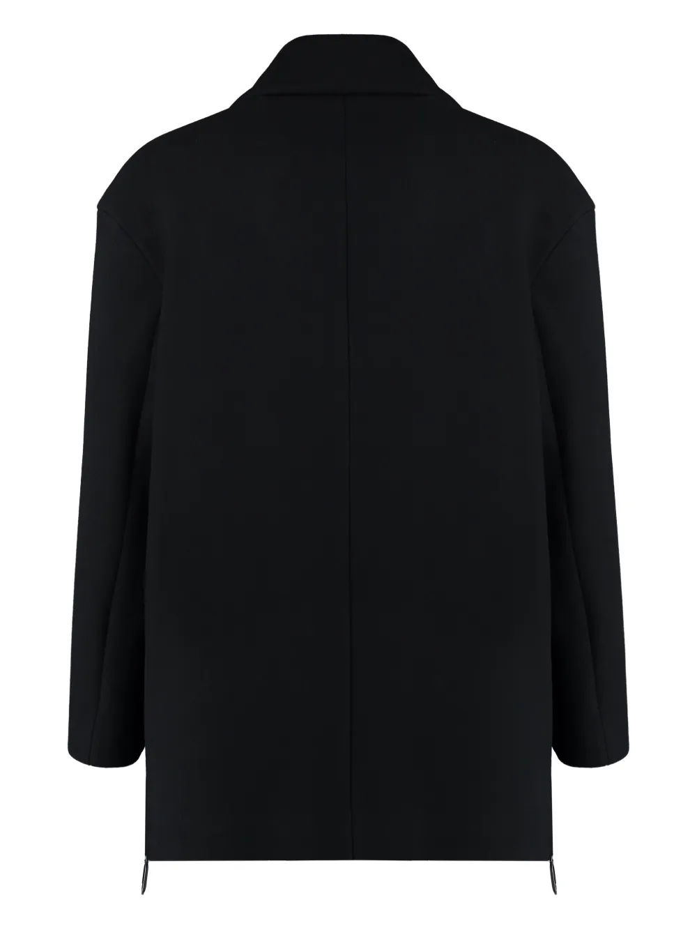 Giorgio Armani double-breasted notched-lapel coat Zwart