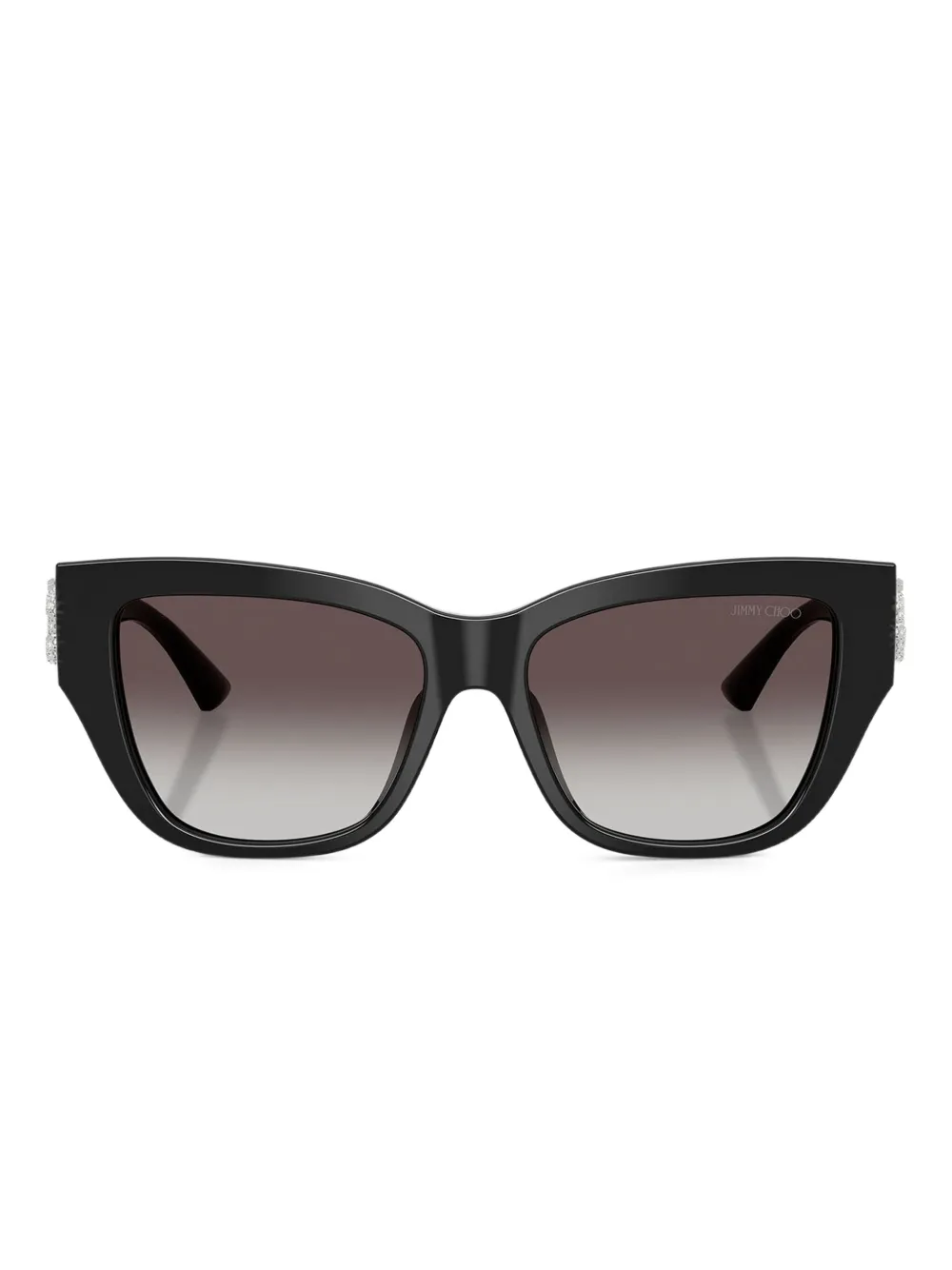 Jimmy Choo Eyewear Zonnebril met cat-eye montuur en kristallen Zwart