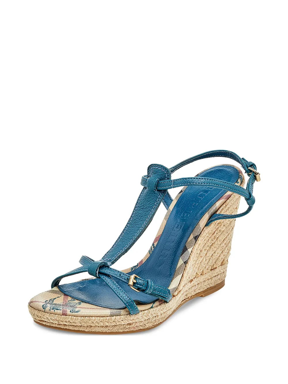Burberry Pre-Owned 105mm leather wedge sandals | Image 2