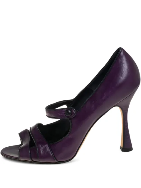Manolo Blahnik pre-owned 100mm strap-detail heels