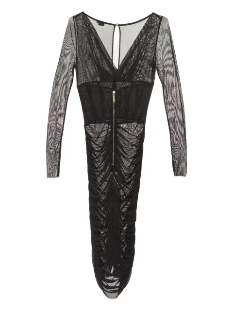 Elisabetta Franchi mesh ruched dress