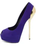 Giuseppe Zanotti Vintage 150mm peep-toe platform pumps - Purple