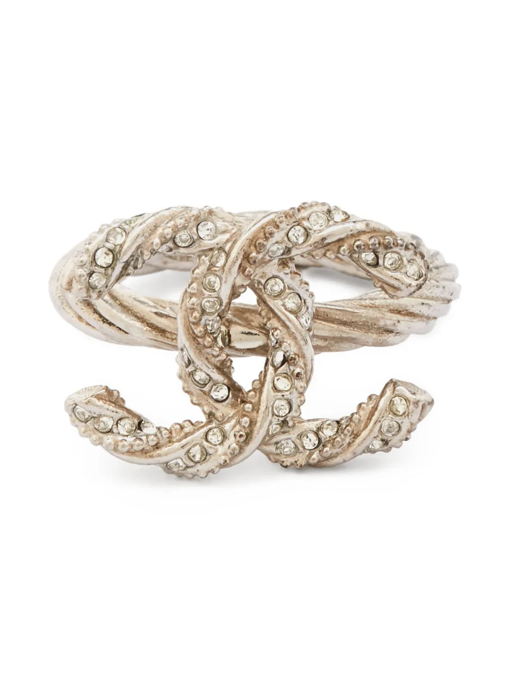 CHANEL Pre-Owned Twisted CC ring | Gold | Image 1
