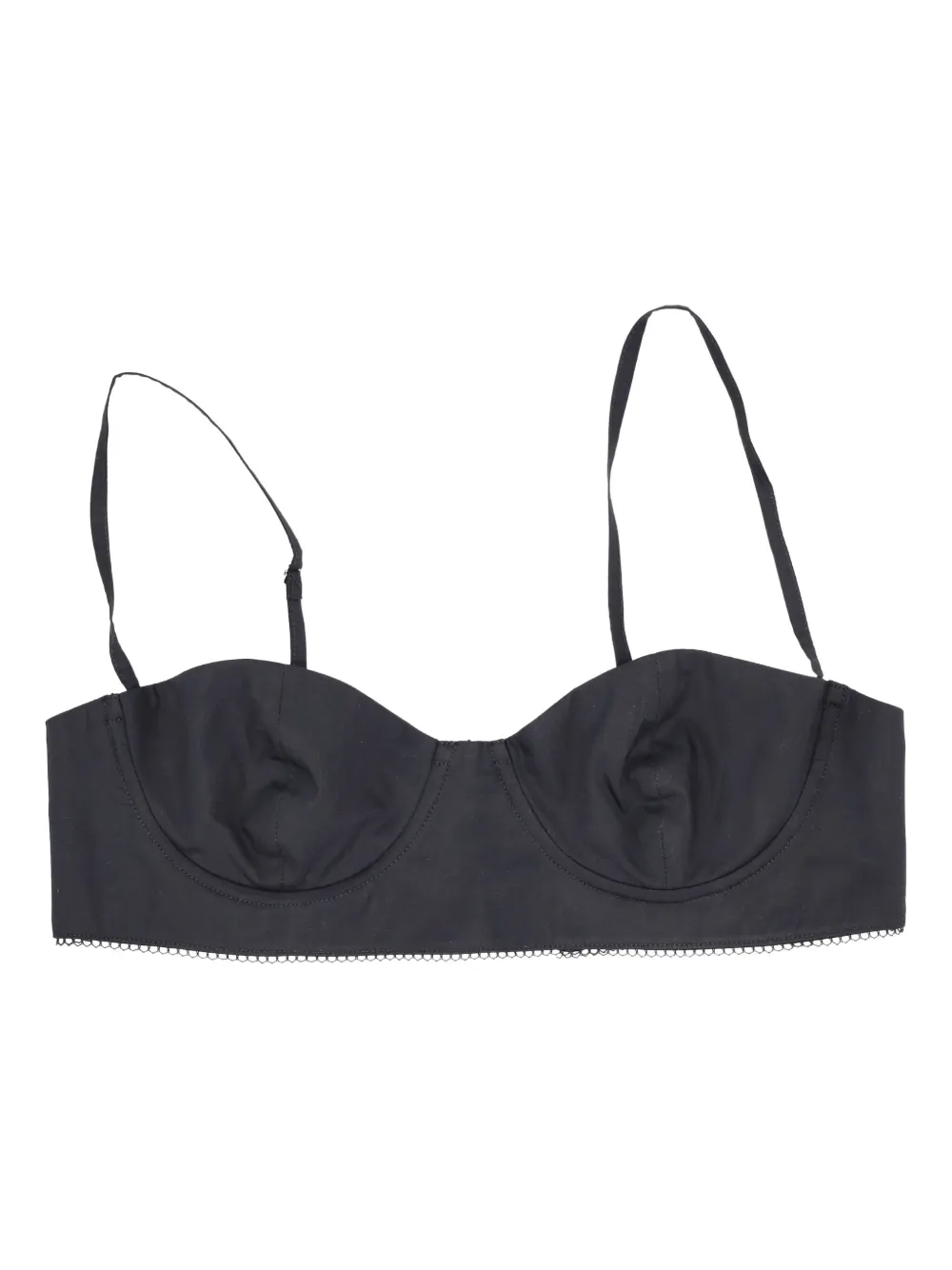 LA ROSE Katoenen bralette Zwart