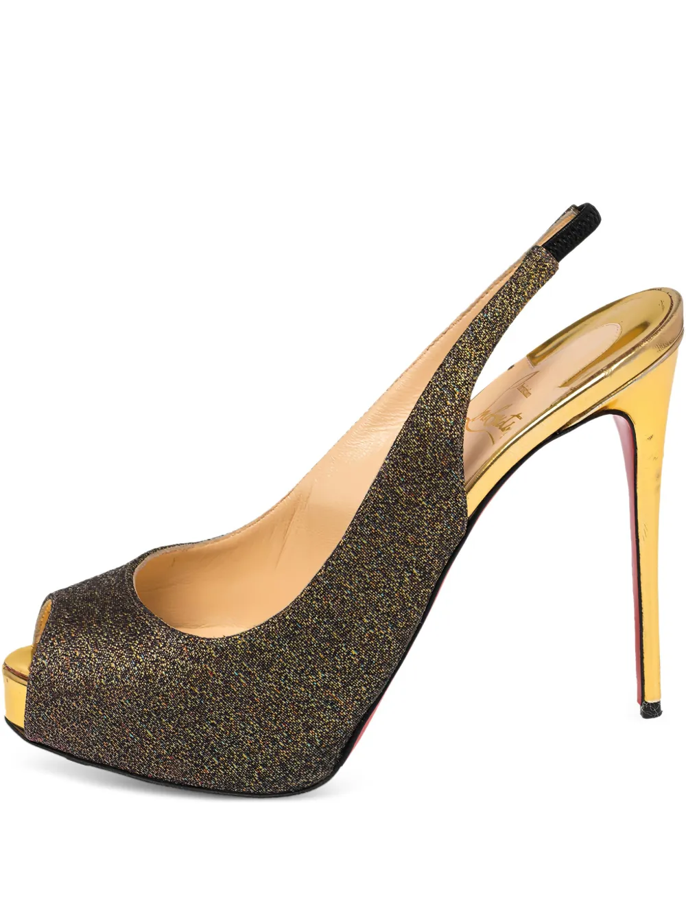 Christian Louboutin Pre-Owned プラットフォーム パンプス - ゴールドトーン Christian Louboutin Pre-Owned プラットフォーム パンプス - ゴールドトーン
