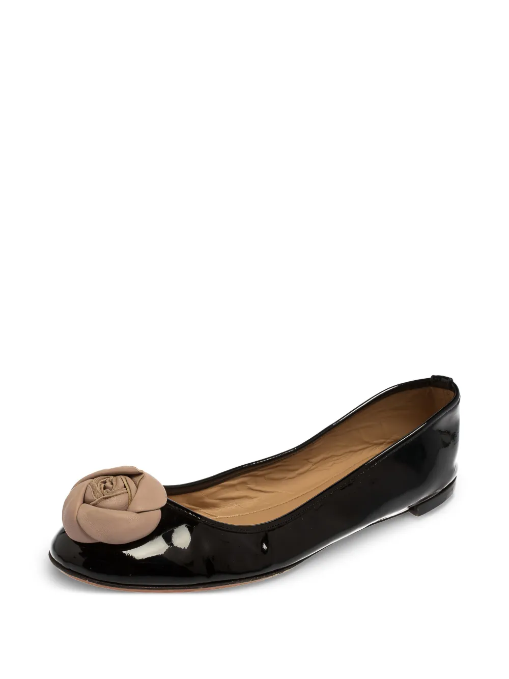 Valentino Garavani Pre-Owned Ballerina's met bloemapplicatie - Zwart