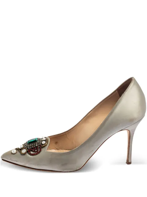 Manolo Blahnik läderpumps 90 mm