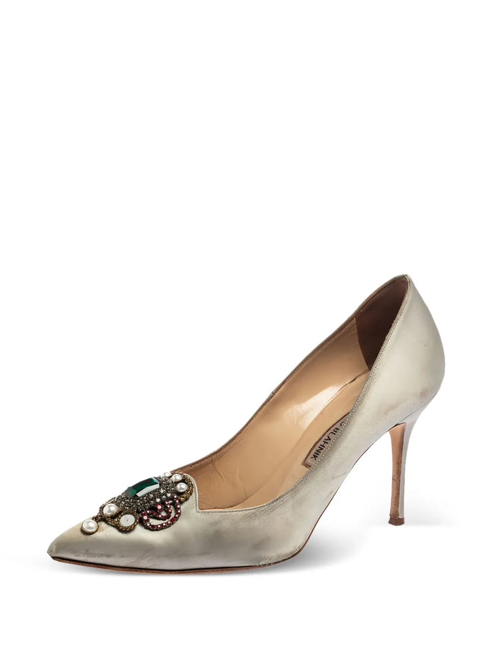 Manolo Blahnik Leren pumps - Grijs