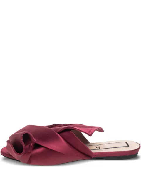 Nº21 pre-owned twisted satin flat sandals