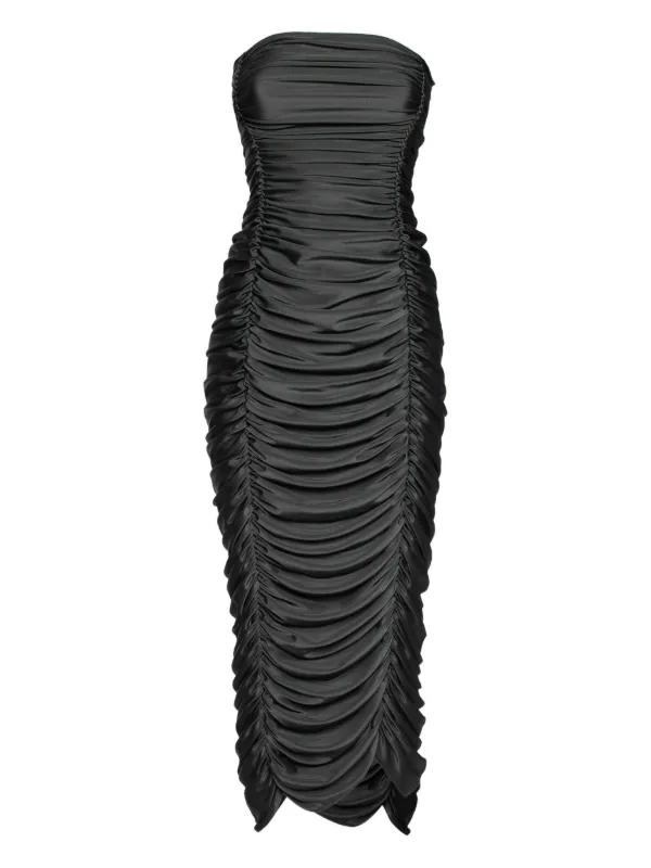 vintage ruched dress Black Ruched Dress