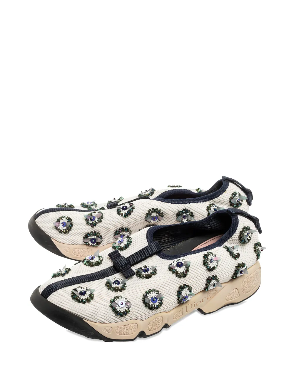 Christian Dior Pre-Owned Sneakers verfraaid met mesh - Wit