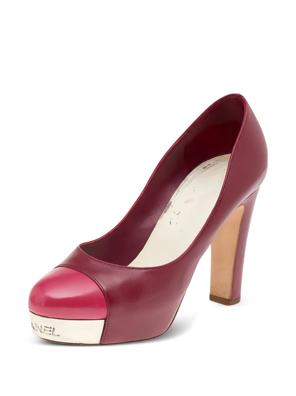 CHANEL Pre-Owned 100mm leather platform pumps | Image 2