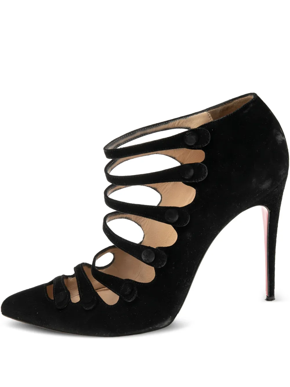 Christian Louboutin Pre-Owned Viennana 105mm スエードパンプス - ブラック Christian Louboutin Pre-Owned Viennana 105mm スエードパンプス - ブラック