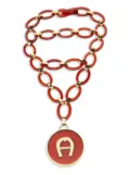 Aigner Vintage chain-link medallion necklace - Red