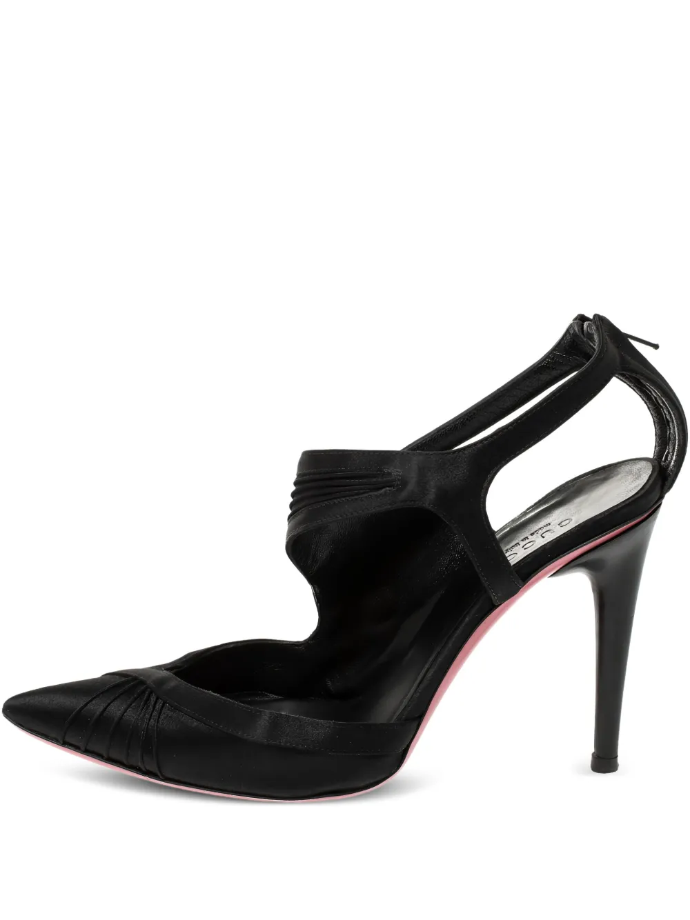 Gucci Pre-Owned 2023 100mm satin pumps | Black | Image 1