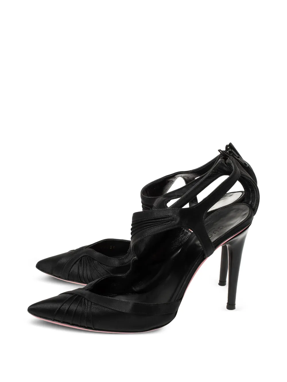Gucci Pre-Owned 2023 100 mm satijnen pumps - Zwart