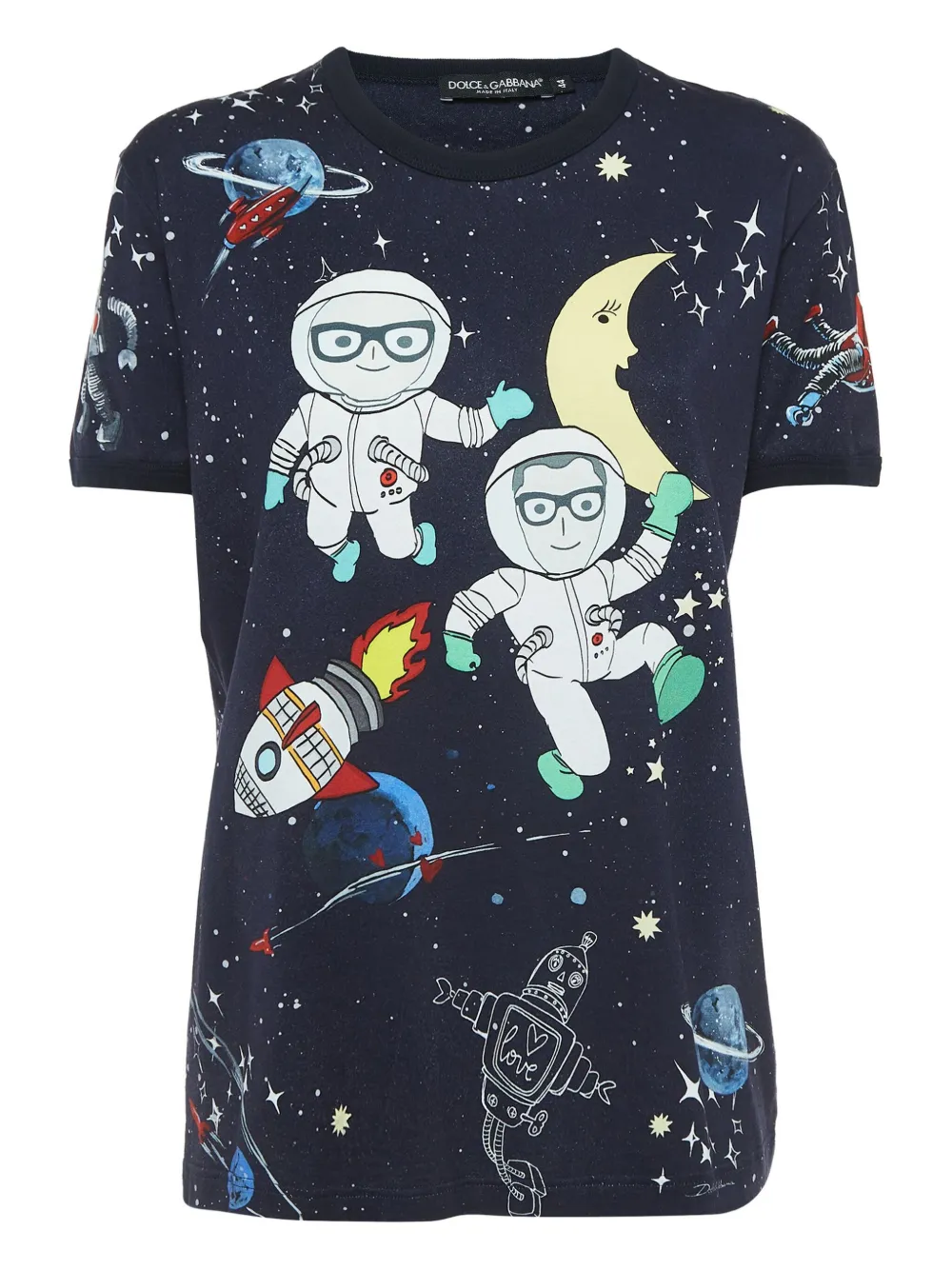 Dolce & Gabbana Pre-Owned playera con estampado Space | negro | Image 1