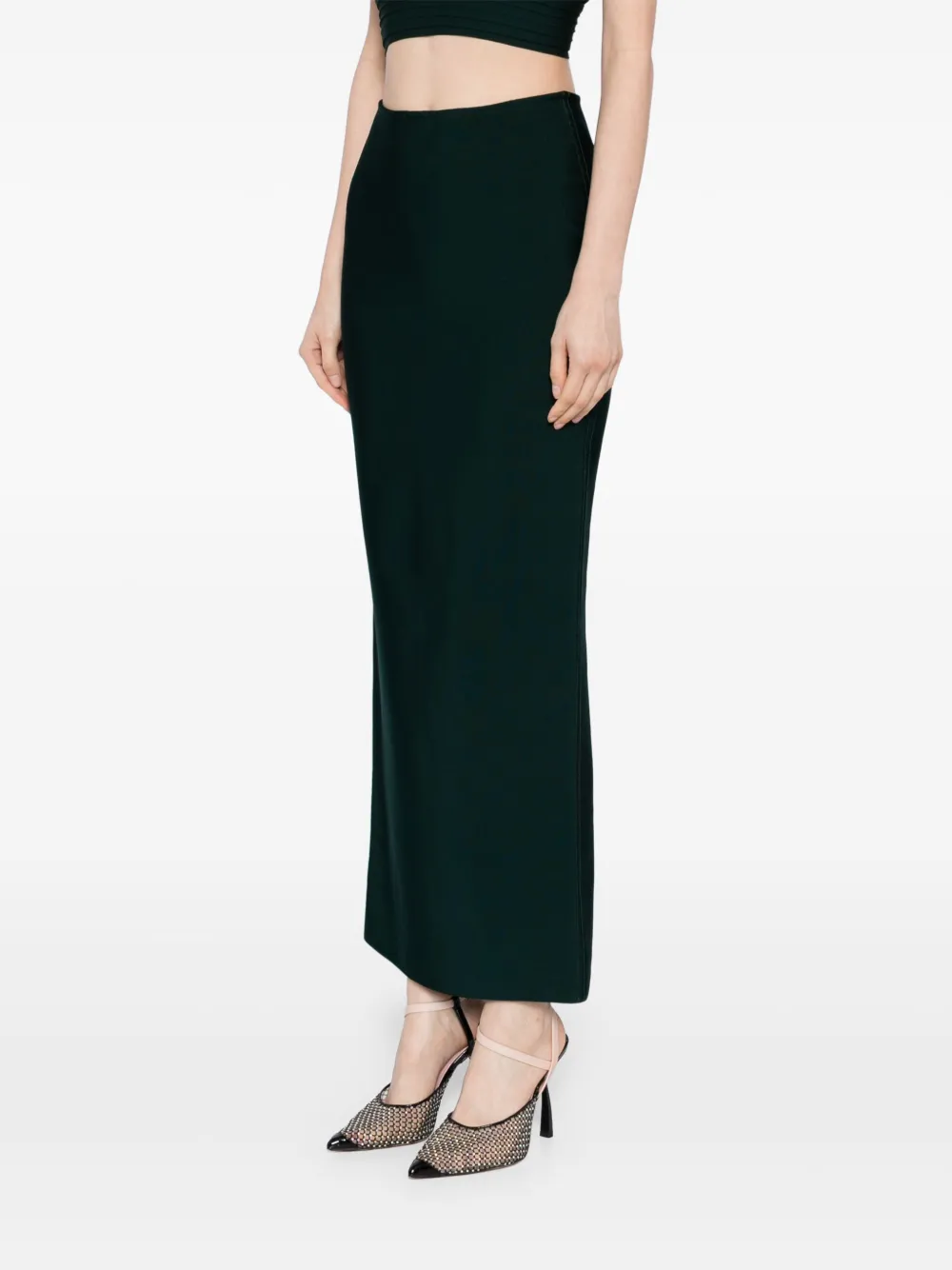 Herve L Leroux Bandage Ankle Length Column Skirt