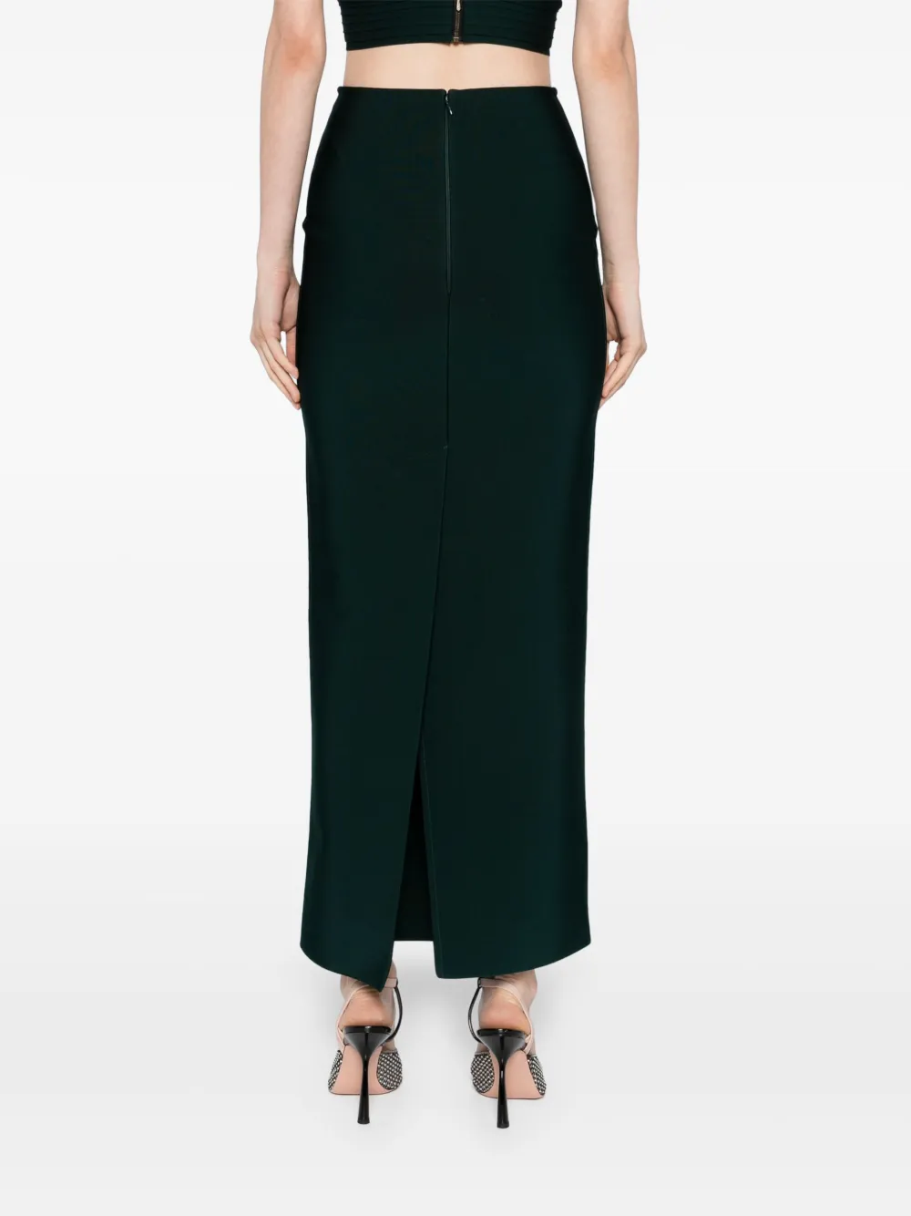 Herve L Leroux Bandage Ankle Length Column Skirt