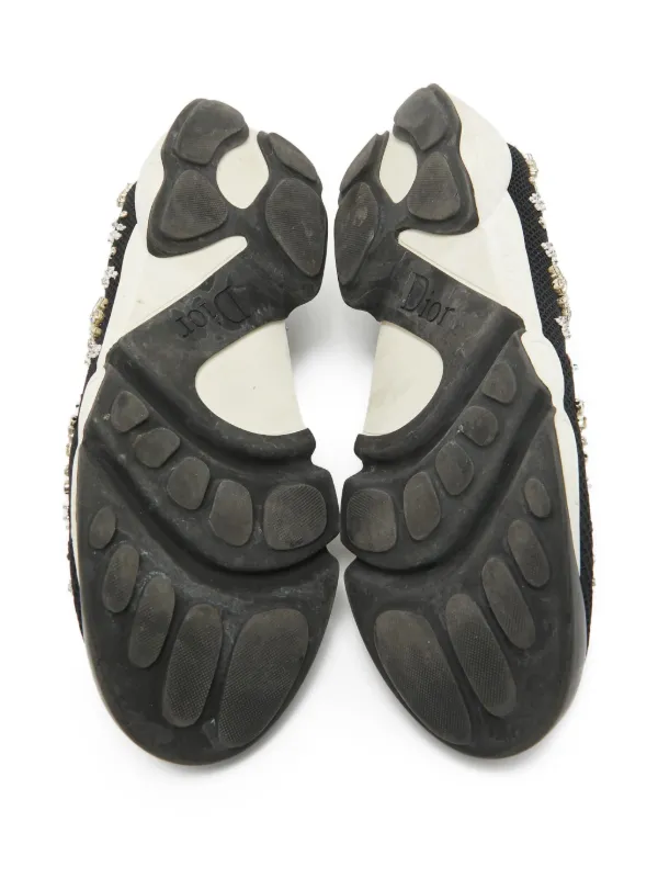 Christian Dior Pre-Owned フローラルアップリケ スニーカー