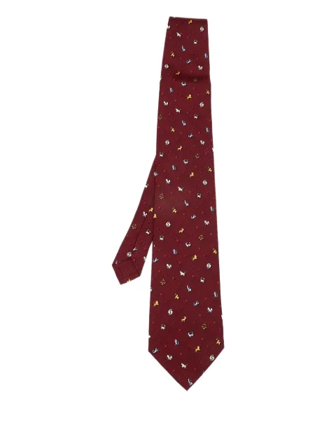 Dunhill Pre-owned Zodiac silk tie