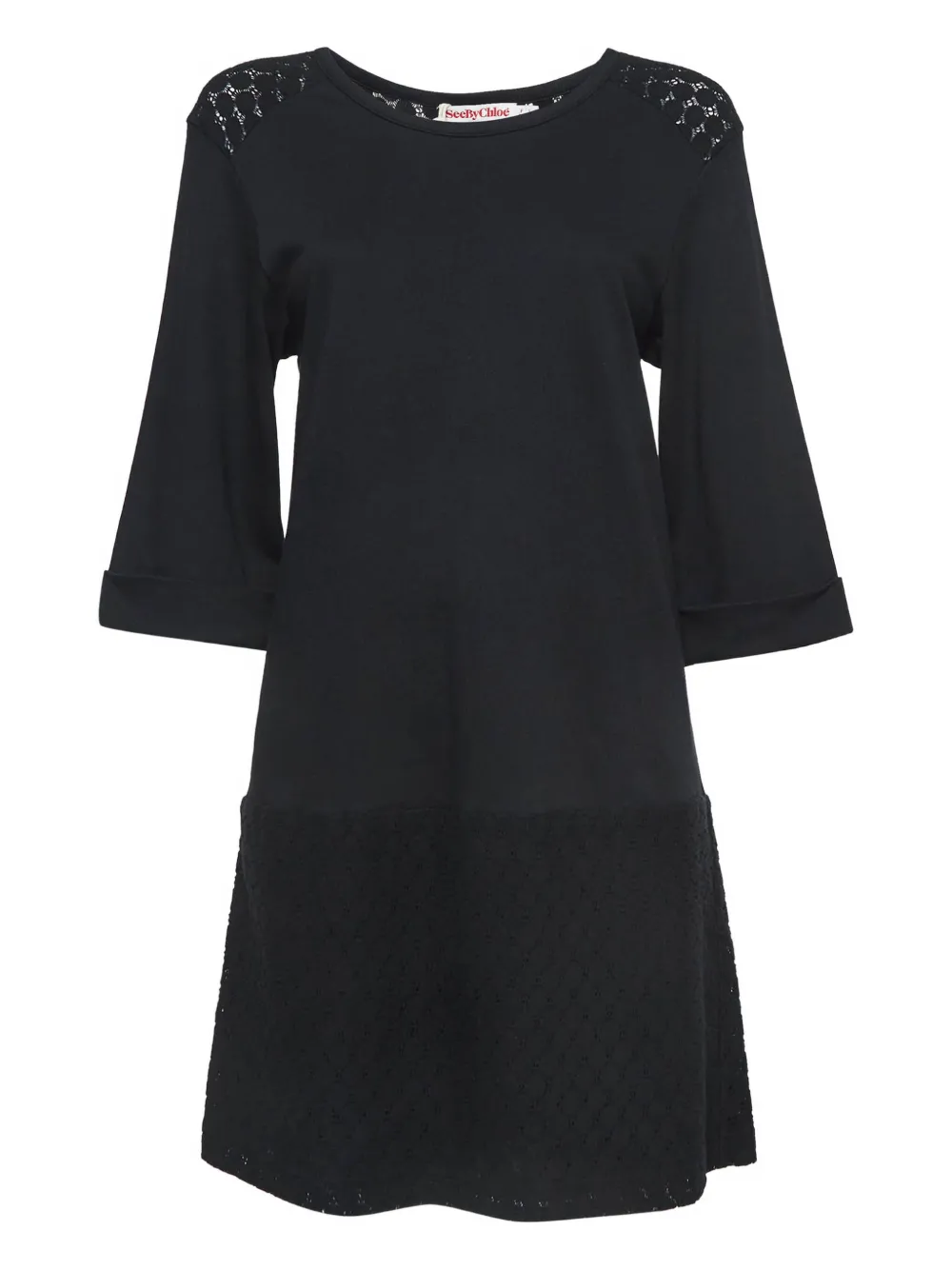 lace-insert dress