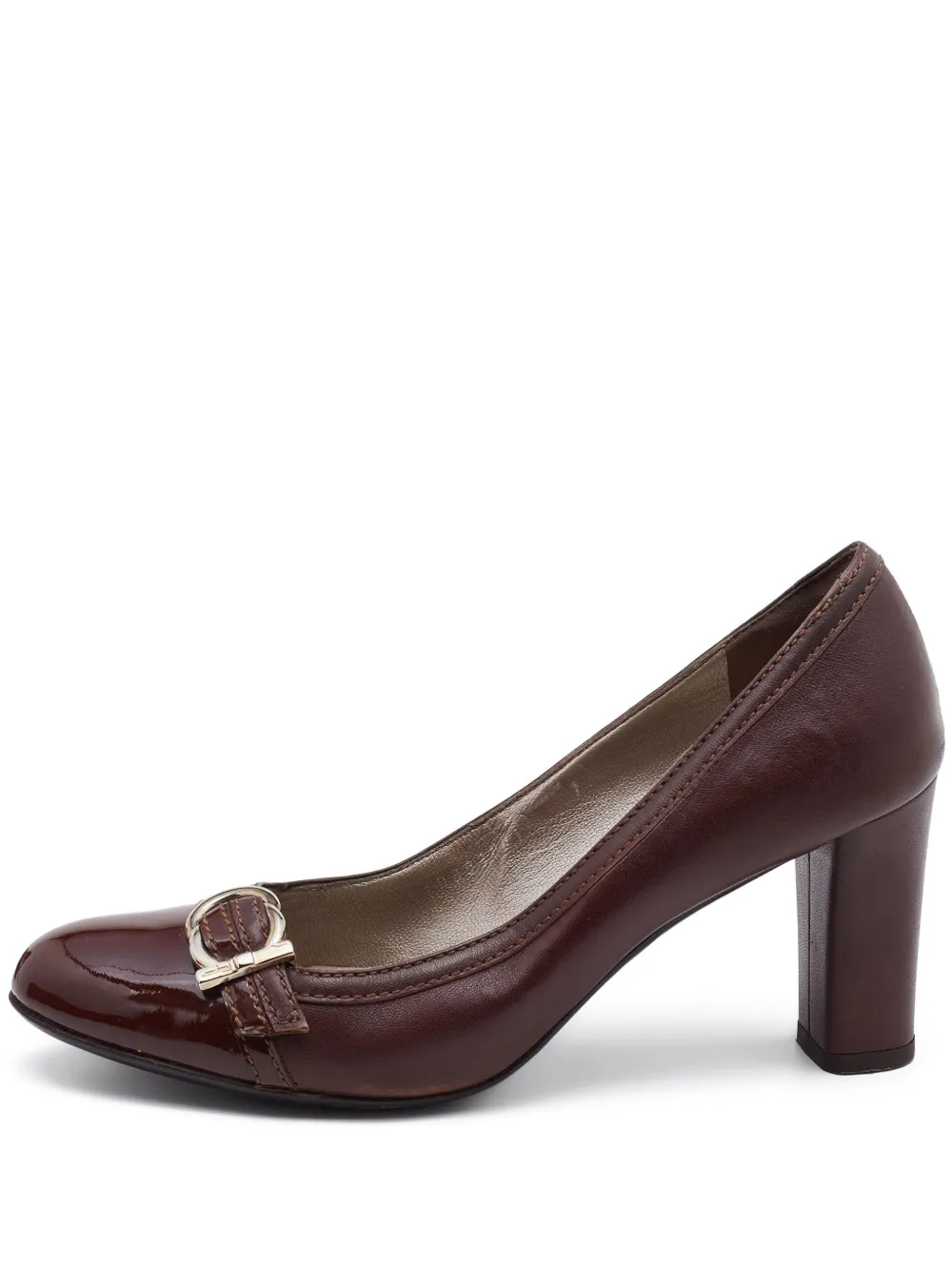 Ferragamo Pre-Owned 75mm Gancini-buckle pumps | Brown | Image 1