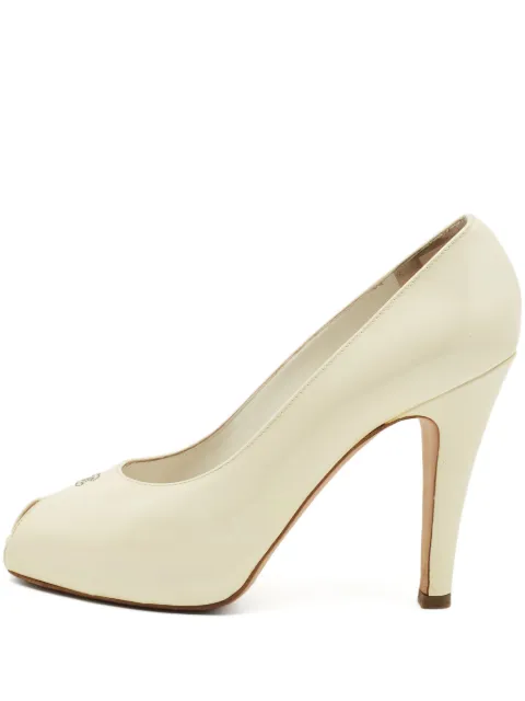 CHANEL Pre-Owned 115mm CC peep-toe pumps