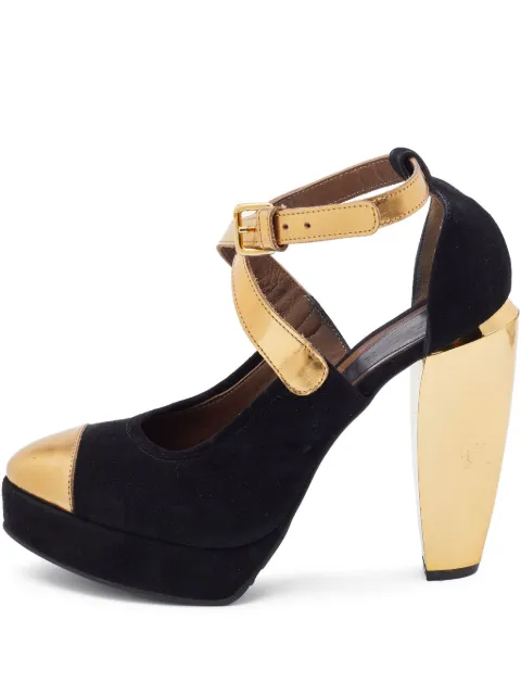 Marni Pre-Owned 130mm leather platform pumps