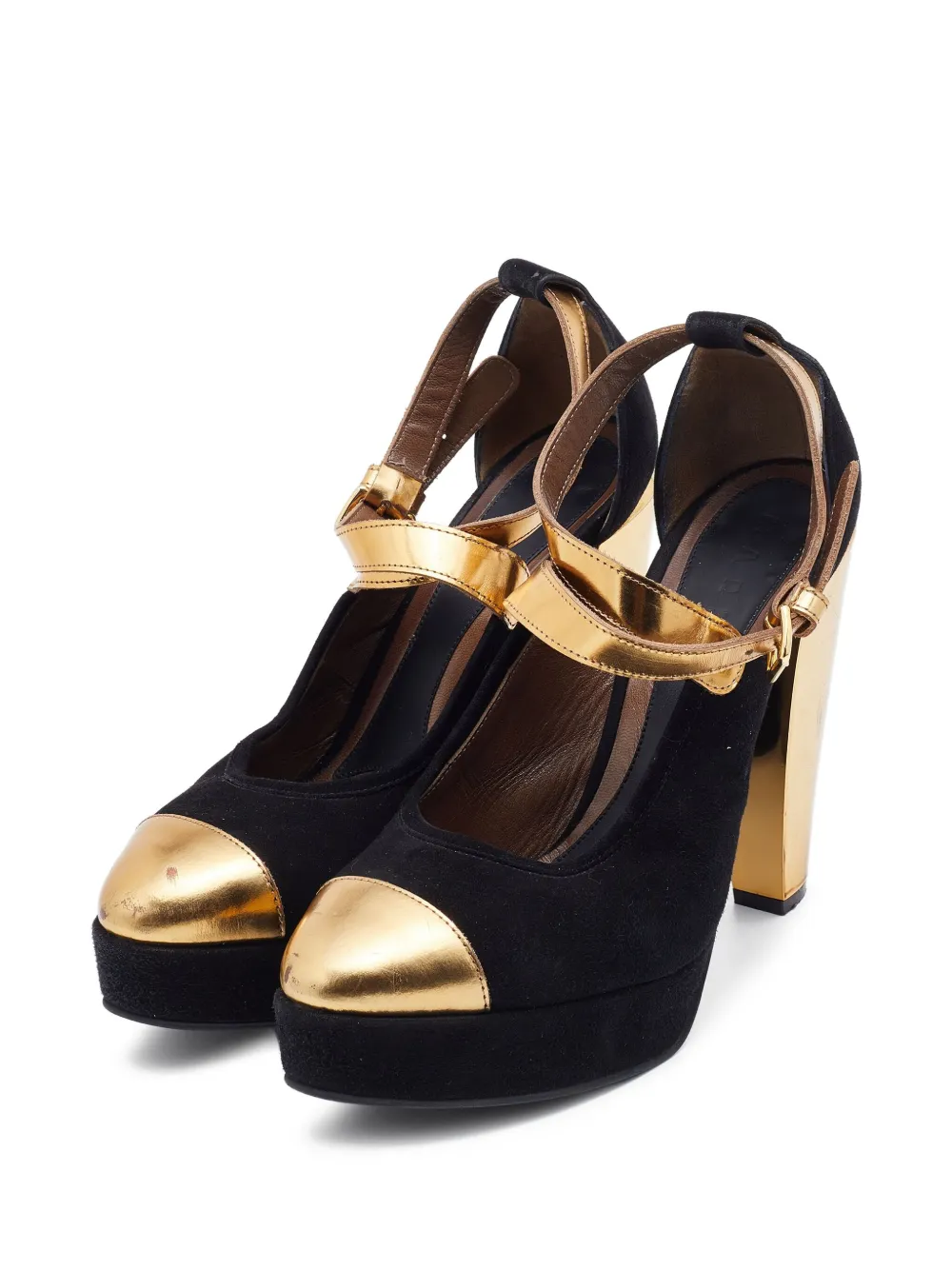 Marni Pre-Owned 130mm leather platform pumps | Image 2