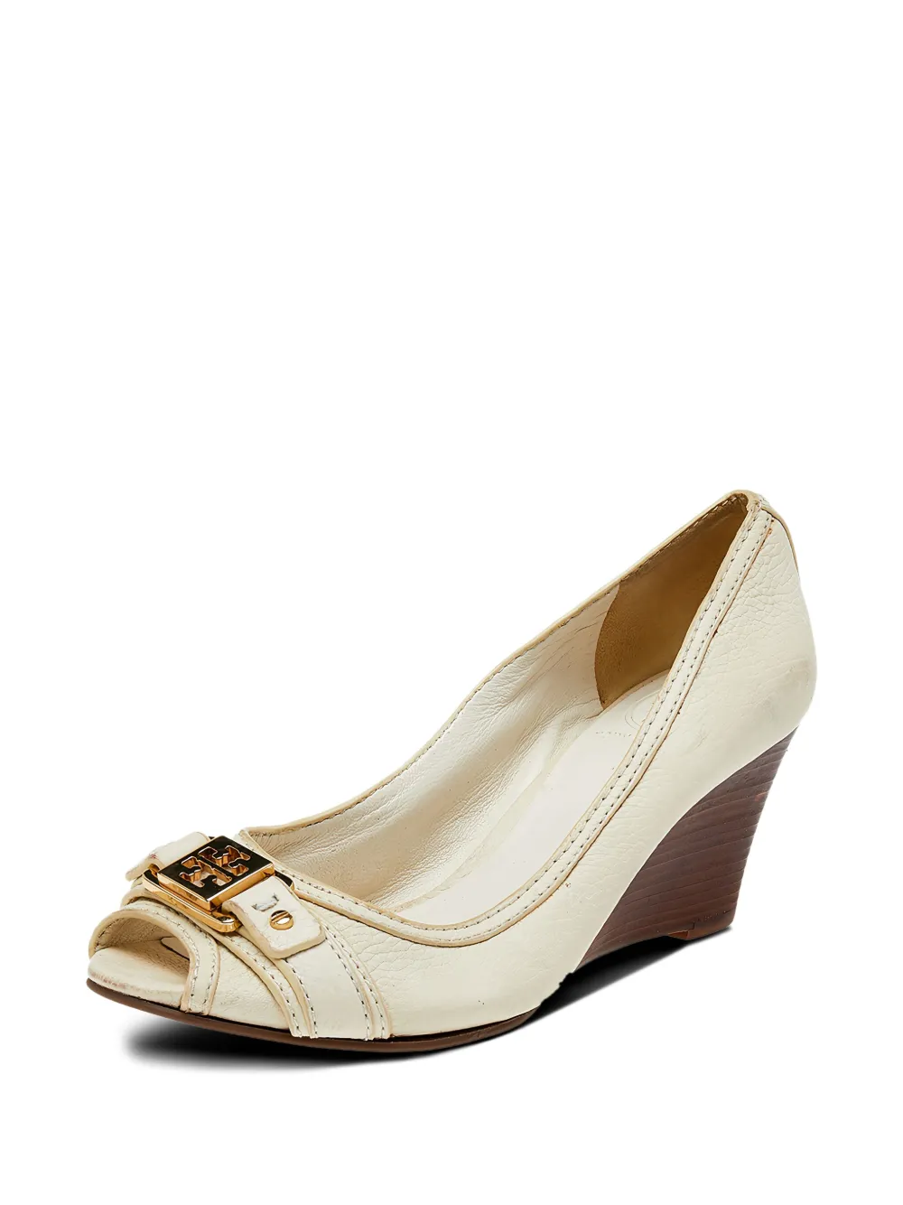 Tory Burch Pre-owned 60 mm pumps met open neus - Beige