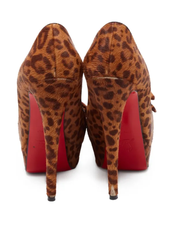 Christian Louboutin Pre-Owned 145mm leopard-print Pumps Brown
