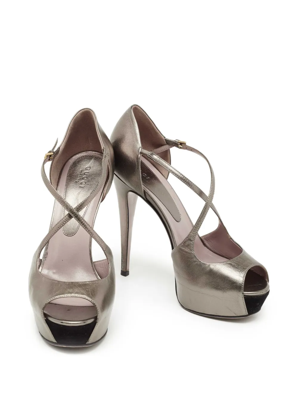 Gucci Pre-Owned 140 mm Lili sandalen - Grijs